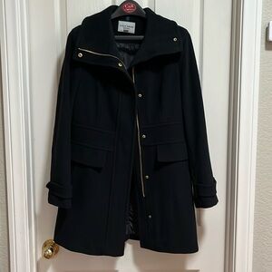 Cole Haan Black Wool Coat Women’s 6 Overcoat